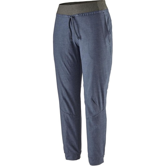 NWT Patagonia Large Womens Hampi Rock Climbing Pants Dolomite Blue Elastic Cuff - Picture 1 of 6